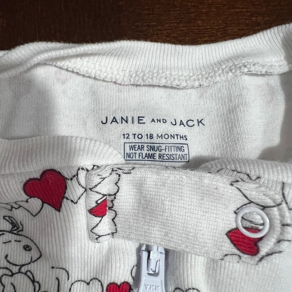 Janie and Jack Snoopy footed pajamas - Picture 4 of 4